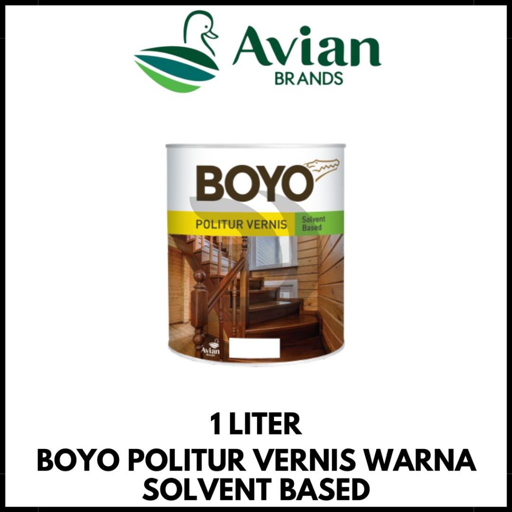 Vernis Politur Boyo 1Liter SOLVENT BASED Warna