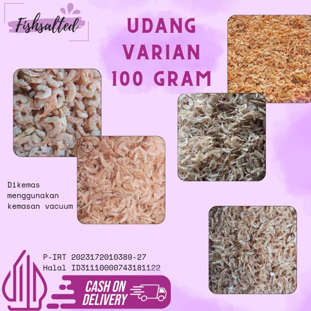 

ANEKA UDANG KEMASAN 100GR BISA COD / UDANG REBON / UDANG EBI / UDANG ASIN / UDANG KERING / IKAN ASIN MURAH