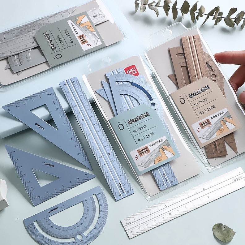 

KODE Y34B PENGARIS RULER ALUMUNIUM GEOMETRY DRAWING DELI 79532