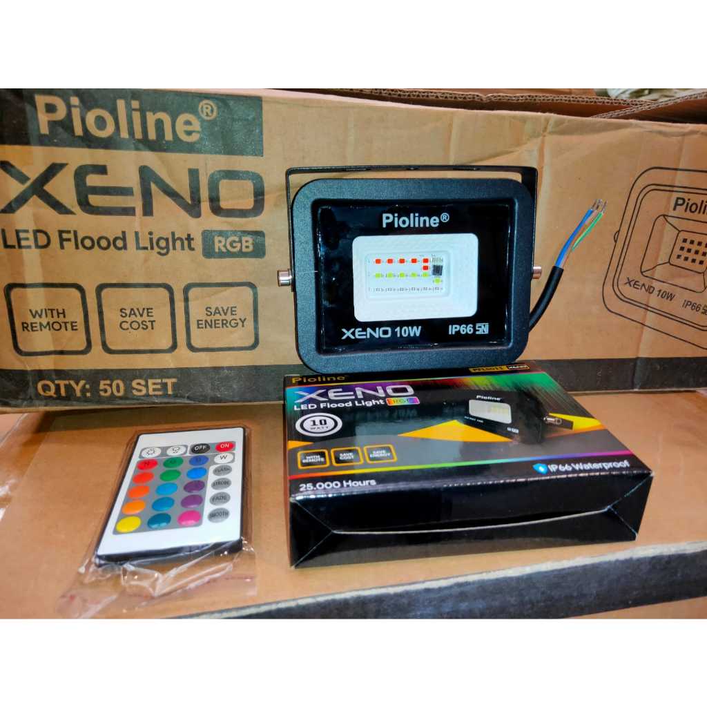 Lampu Sorot RGB Pioline Xeno 10watt, 20watt, 30watt, 50watt RGB Lampu Taman Lampu sorot Nano Lampu T