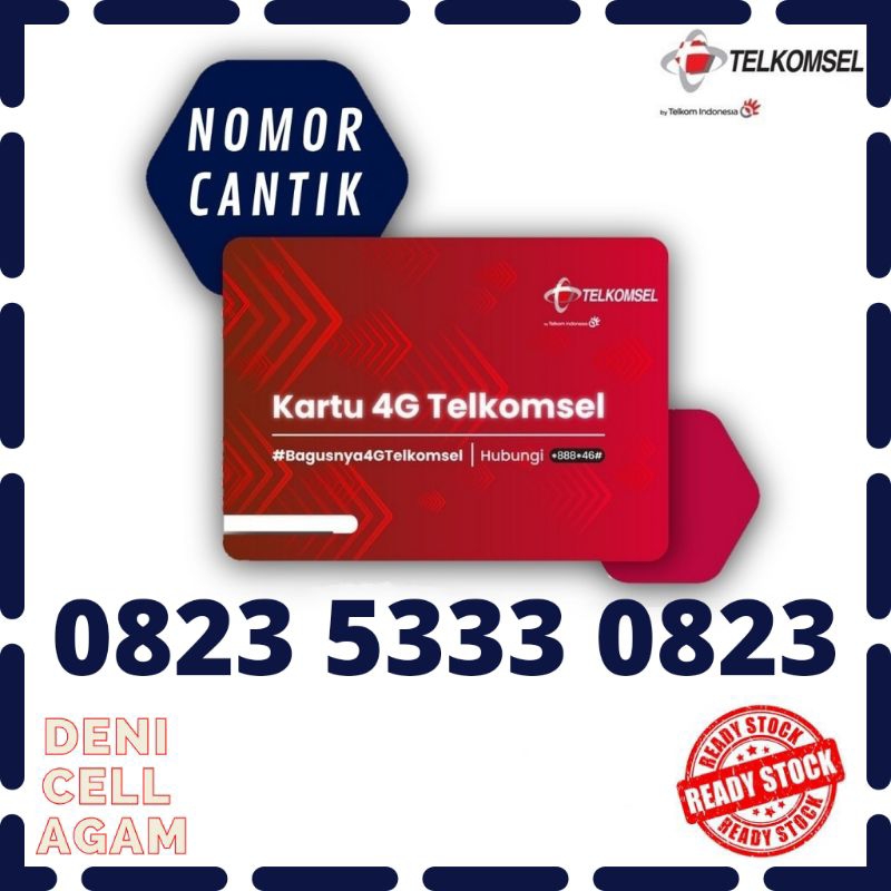 Nomor Cantik Telkomsel AS DOUBLE GARDAN 5333 0823