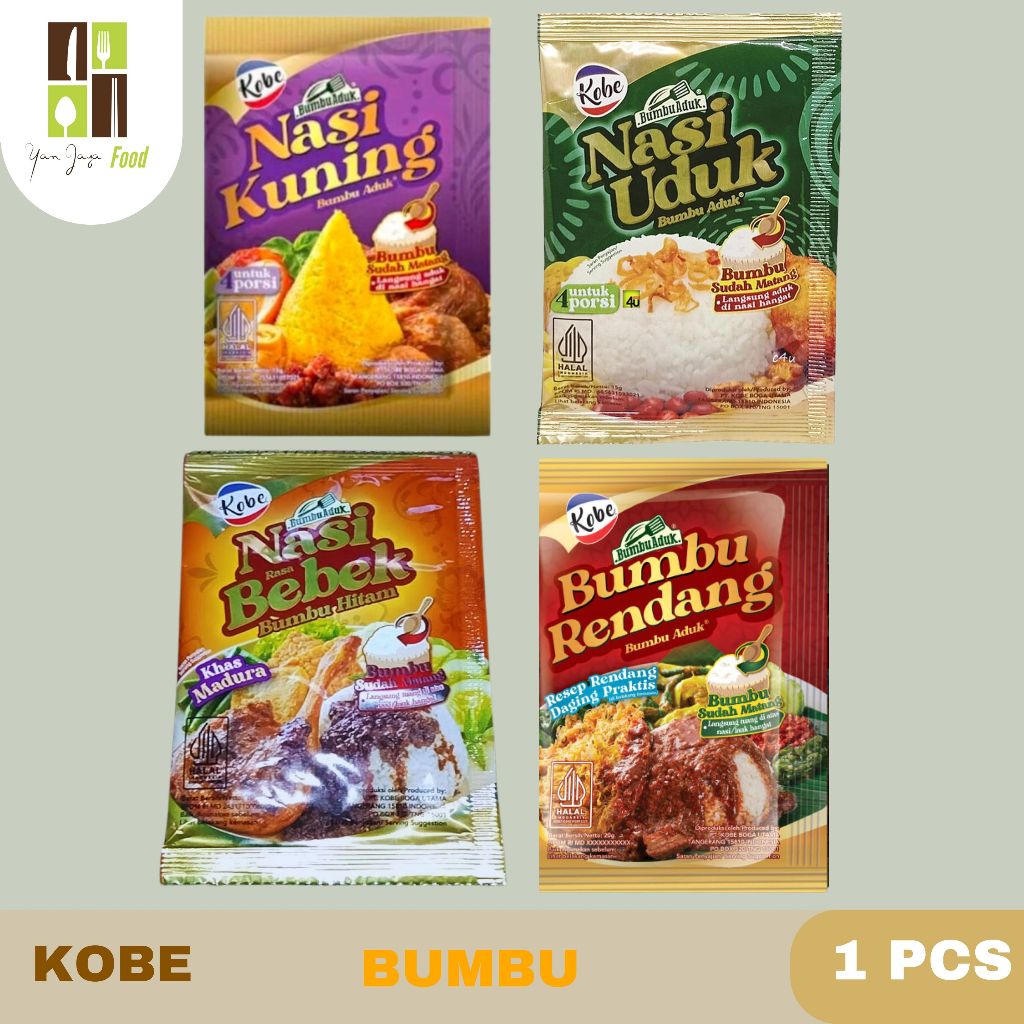 

Kobe Bumbu Instan Nasi Kuning / Nasi Uduk / Bumbu Aduk / Bumbu Sudah Matang 15g/ 1PCS