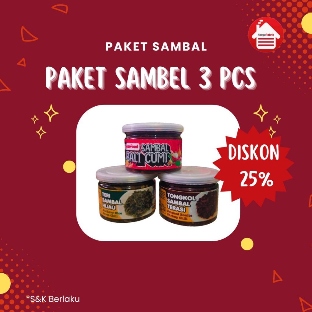 

PAKET 3 SAMBAL UDAH PASTI DISKON!!