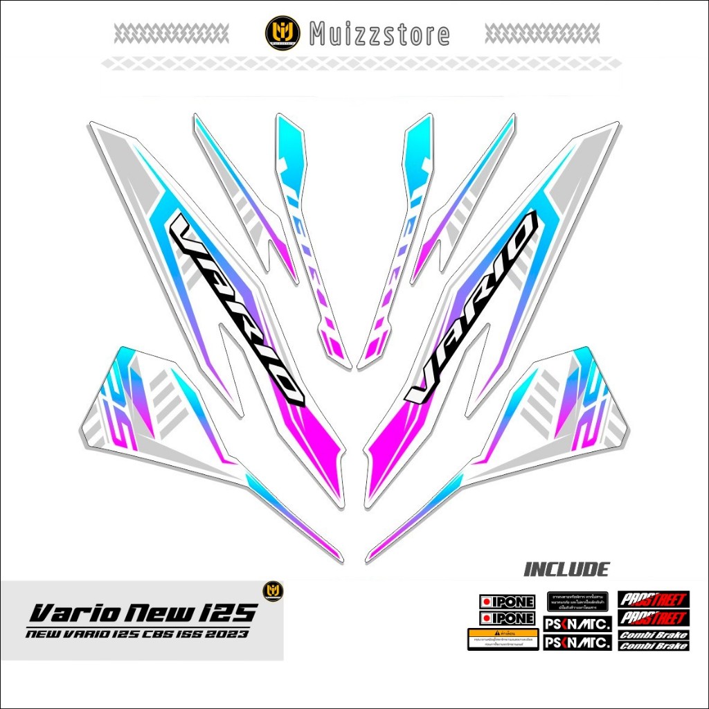 STRIPING VARIO NEW 125 / MOTIF 33 / STICKER VARIO NEW 125 CBS ISS / 2018 - 2021 / MUIZZSTORE