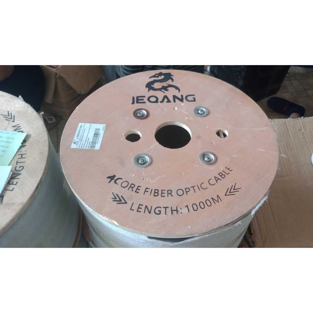 Kabel Cable Fiber Optic 4 Core 3 Sling Merk Jeqang