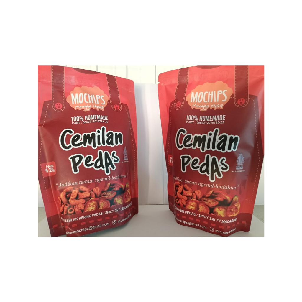 

MOCHIPS (Monggo Nyicip) Cemilan Pedas Krupuk Seblak Kering Pedas / Spicy dry seblak crackers