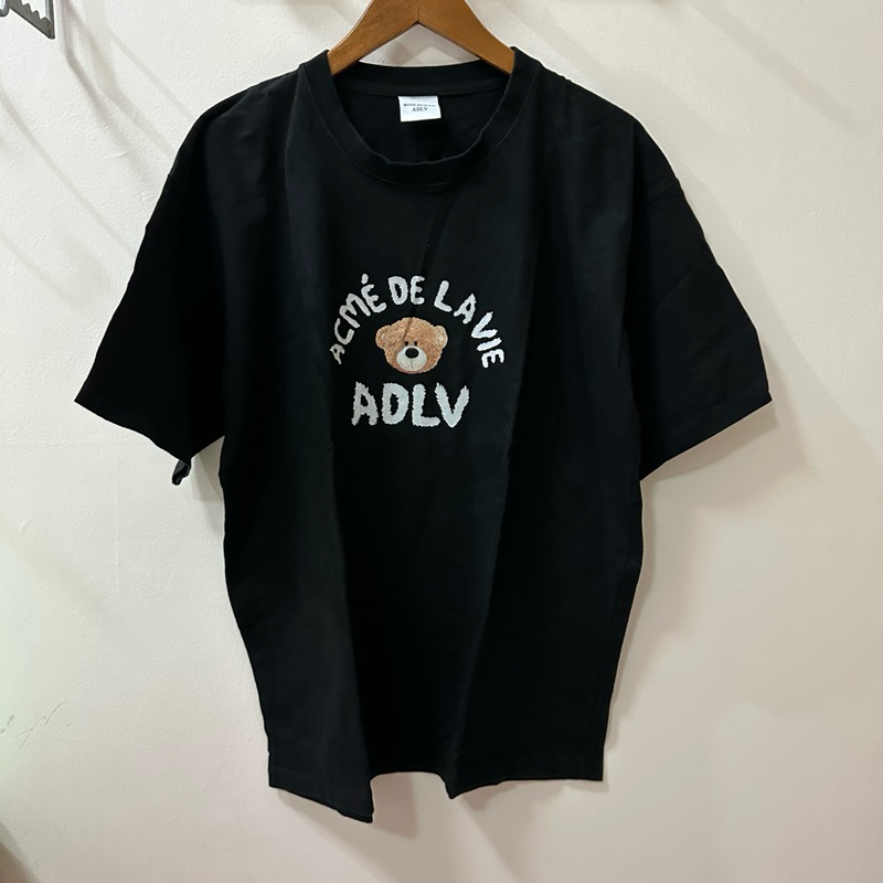 ADLV] Teddy Bear (Bear Doll) Short Sleeve T-Shirt Black - Kaos Oversized acme de la vie