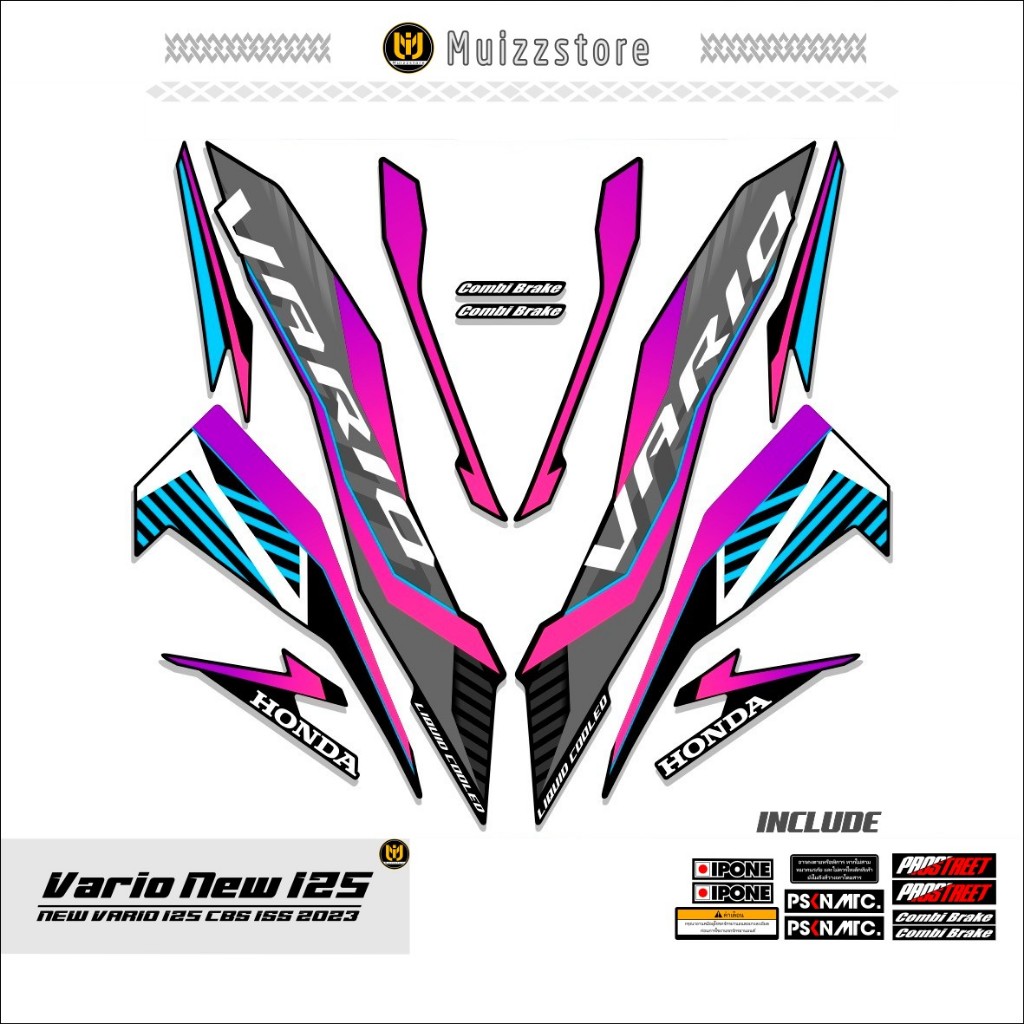 STRIPING VARIO NEW 125 / MOTIF 66 / STICKER VARIO NEW 125 CBS ISS / 2018 - 2021 / MUIZZSTORE