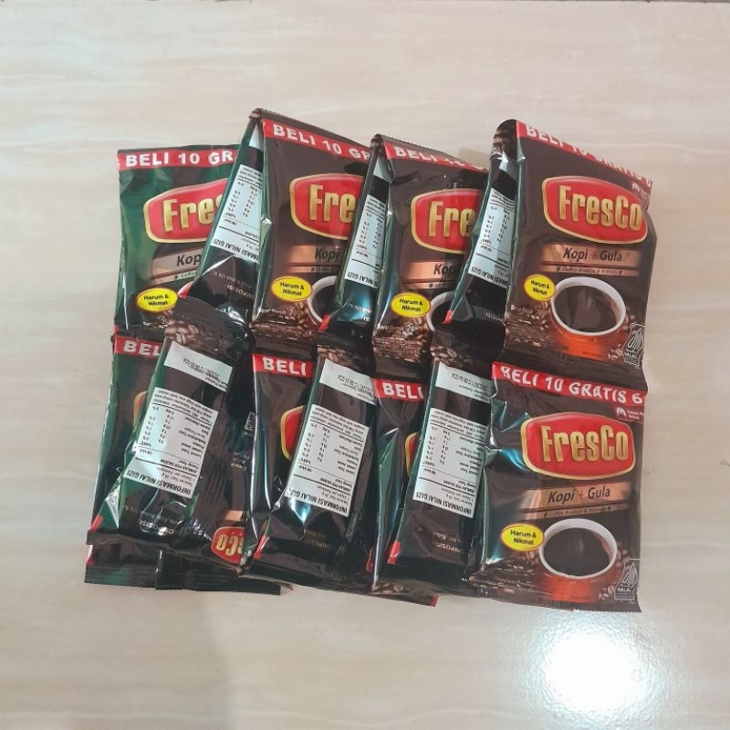 

FRESCO KOPI GULA 25GR RENTENG 16 SACHET | FRESCO KOPI GULA RENTENG | FRESCO BELI 10 GRATIS 6