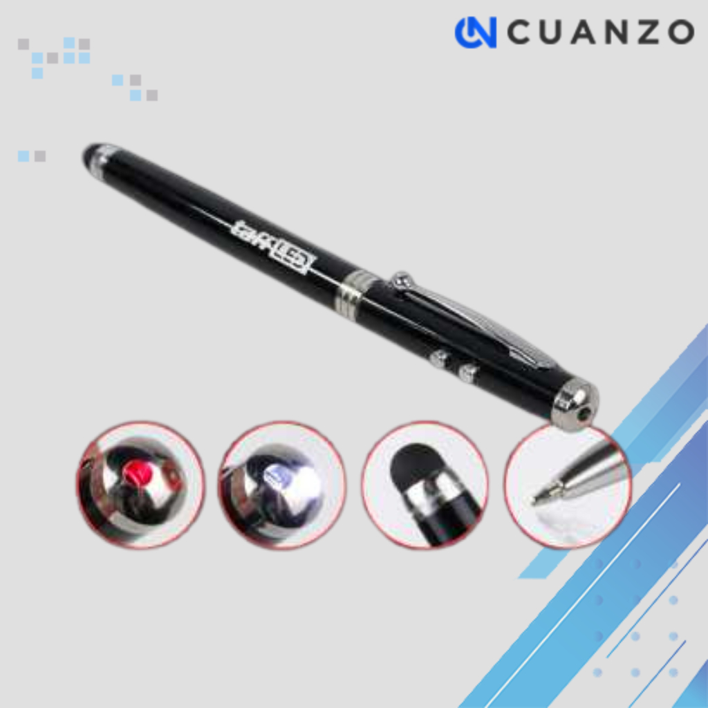

Pulpen 4 in 1 Senter Laser Pointer Pen dan Stylus Tinta Hitam / 4 in 1 Senter + Laser Pointer + Pen + Stylus / Laser Pointer Presentasi / Senter Penunjuk Stik Komando Stationary Alat Tulis Kantor Presentasi Kerja Meeting Pulpen Pen Bolpoint Ballpoint Writ