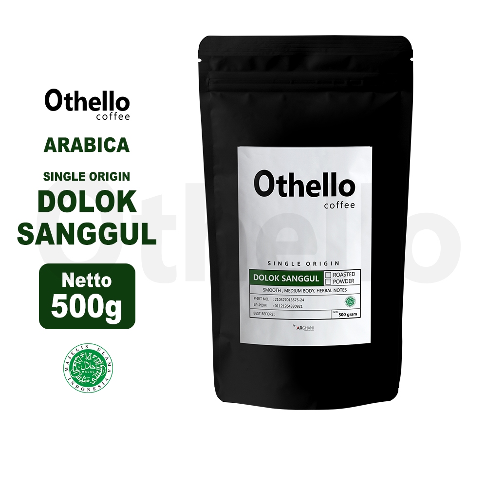 

Othello Coffee Arabika SIngle Origin Dolok Sanggul 500Gram Biji Kopi Giling Bubuk Asli Arabica