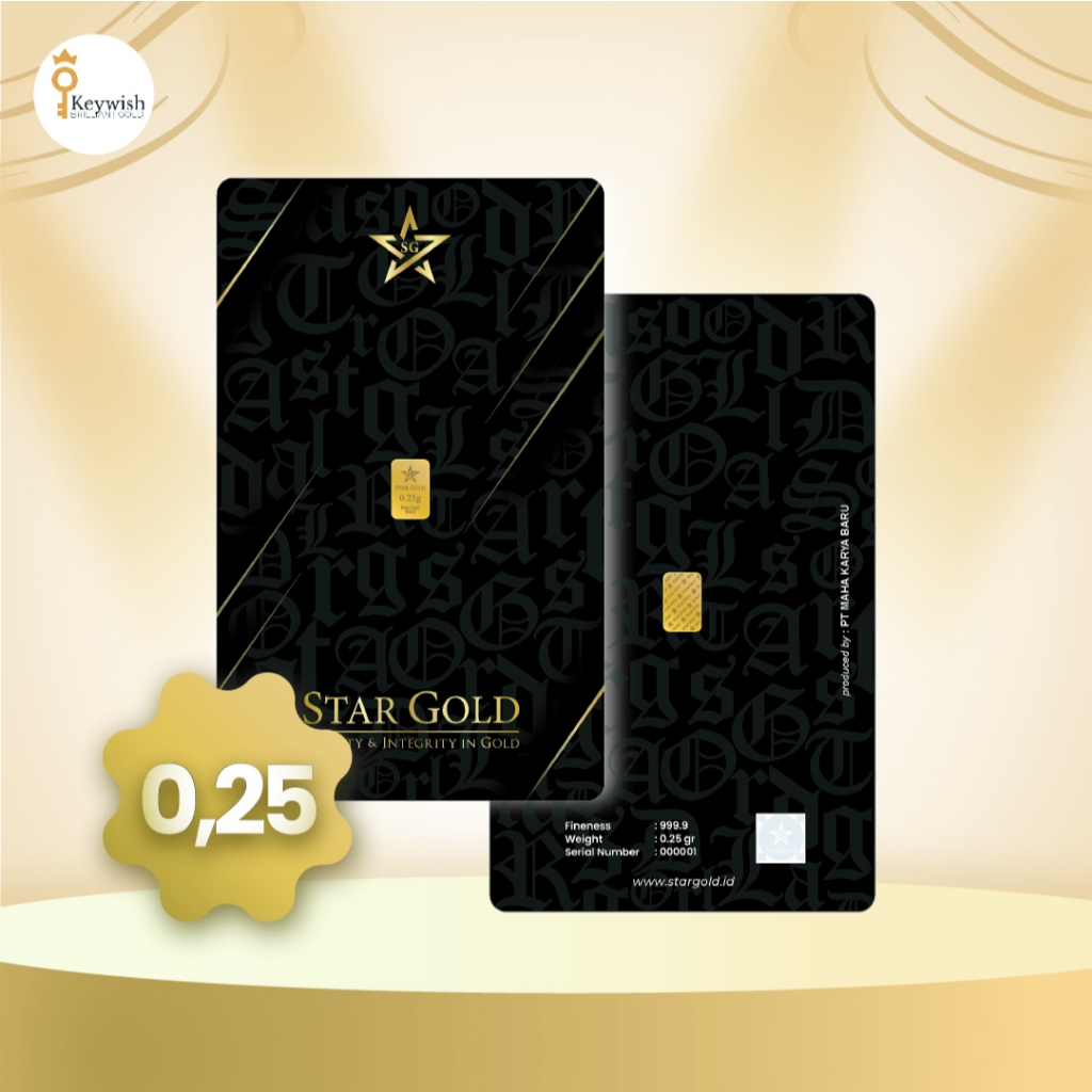 Logam Mulia Star Gold 0.25 Gram