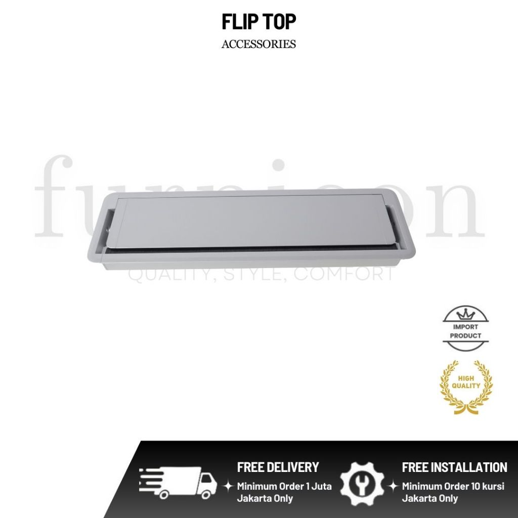 Fliptop Furnicon Meja Kantor / Fliptop Cover Stop Kontak Meja Rapat Meeting - 410