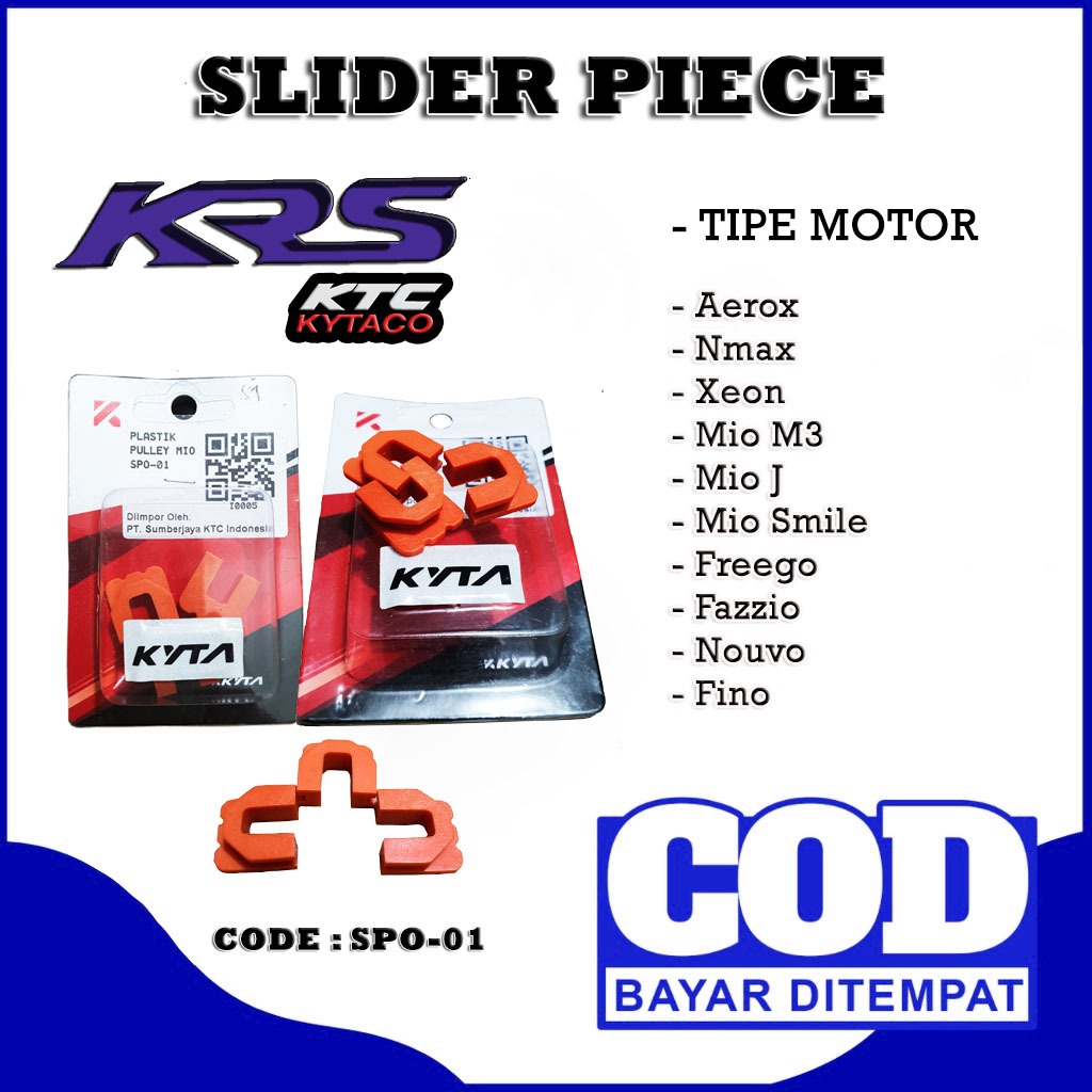 SLIDER PIECE SLIDER KTC KYTA KYTACO AEROX NMAX LEXI MIO M3 NOUVO FINO FAZIO FREEGO ALL MATIC YAMAHA