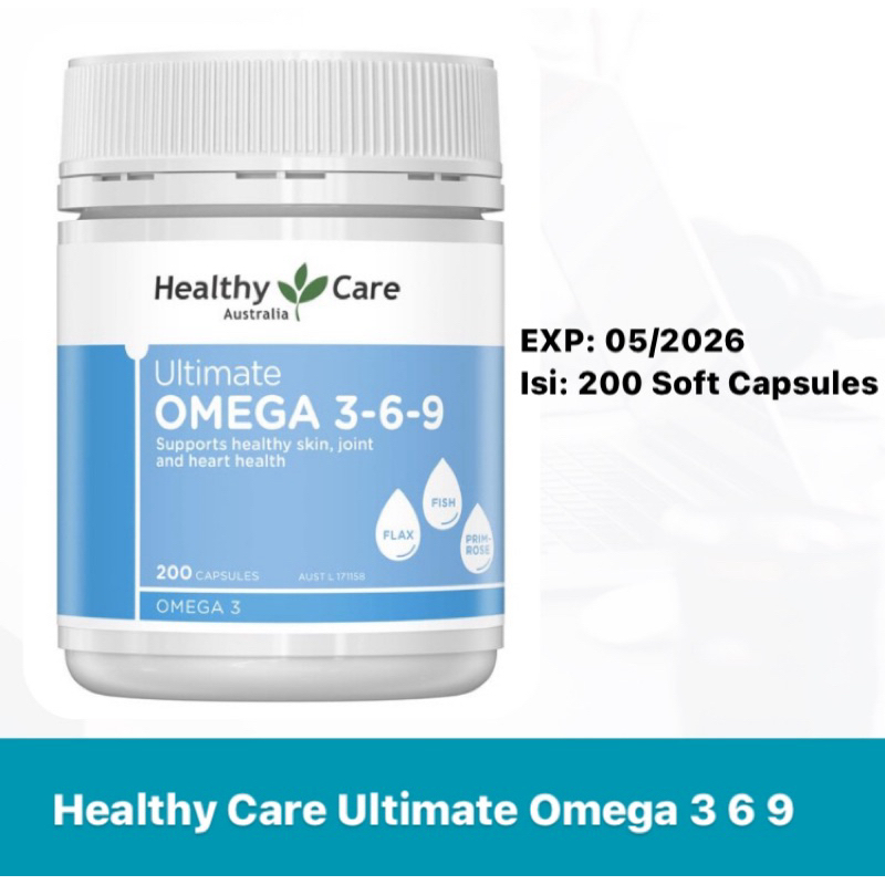 Healthy Care Omega 3 6 9 200 Capsules Australia