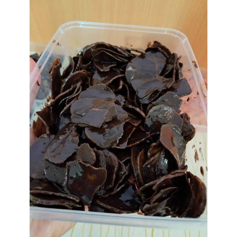 

kripik Pisang Cokelat Lumer/kripik pisang cokelat/kripsang lumer