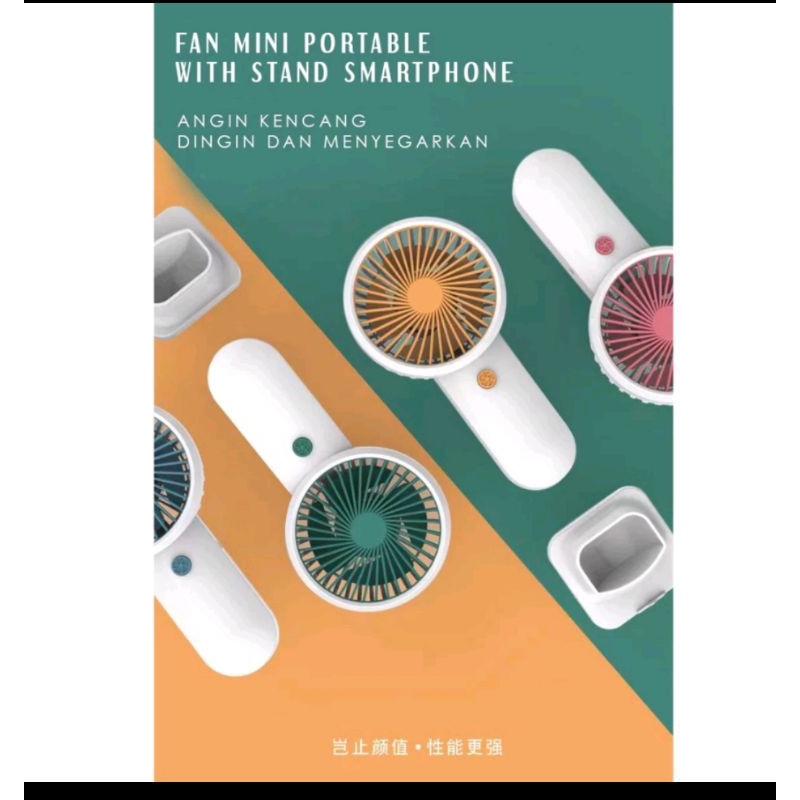 KIPAS ANGIN MINI PORTABLE USB/CAS DAPAT DIGUNAKAN STAND HP