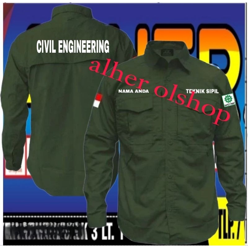 kemeja tactical CIVIL ENGINEERING baju tactical CIVIL ENGINEERING baju tactical CIVIL ENGINEERING ke