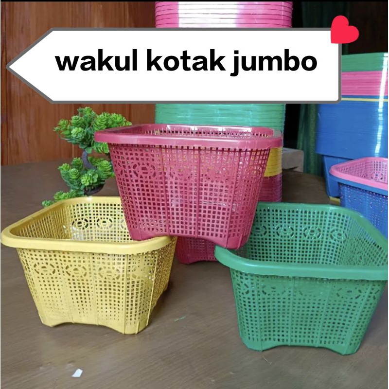 [WAKUL KOTAK]30 PCS WAKUL CETING BESEK SEGI FULL KOTAK TEBAL BAKUL WADAH NASI TRADISIONAL