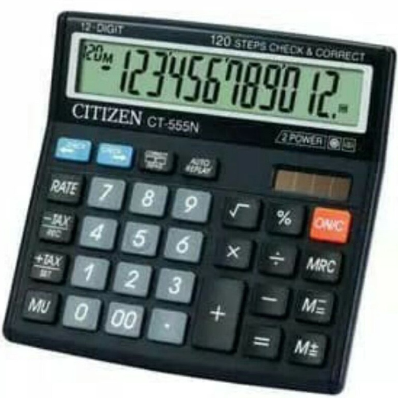 

KODE H83D COD Alat menghitung Kalkulator Citizen CT555N 12 Digits Auto Replay termurah