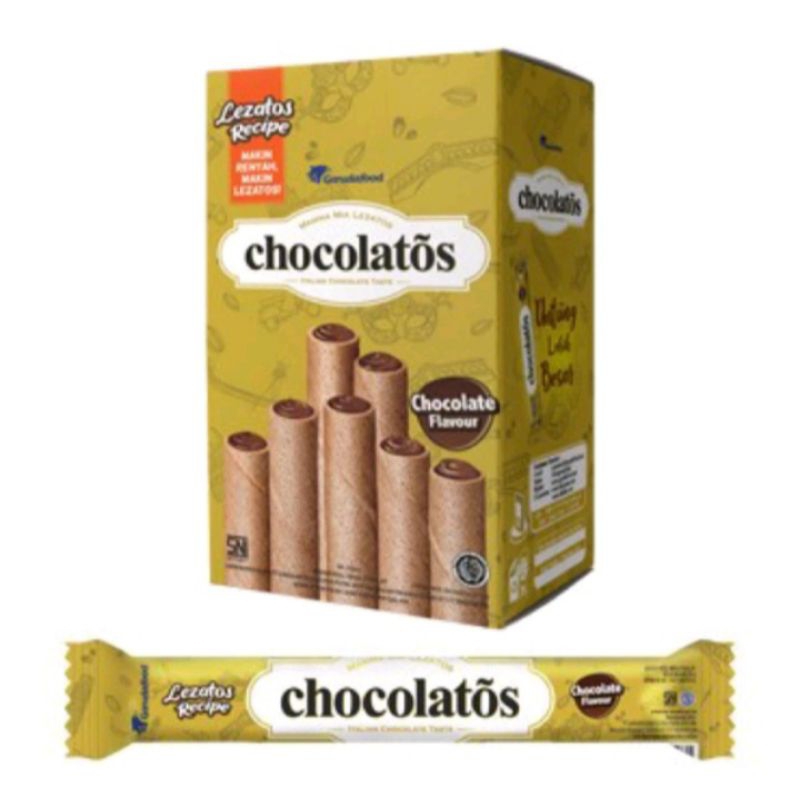 

CHOCOLATOS WAFER ROLL COKLAT 9gr x 24pcs