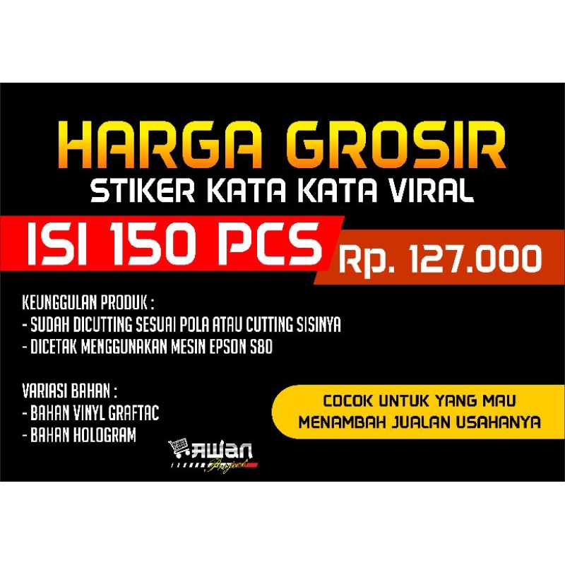 

Harga Grosir Stiker kata kata isi 150 pcs