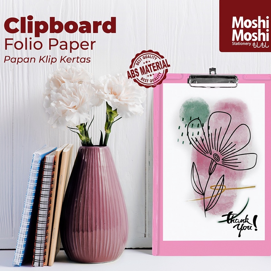 

Update Merakyat Clipboard Paper Moshi Papan Alas Tulis Penahan Siku Kertas Ujian Anti Geser