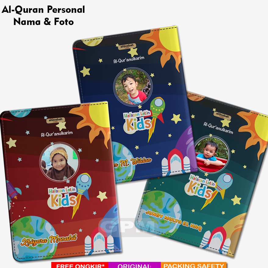 Serba Istimewa  AlQuran Hafazan Anak  Cover Custom Sablon Nama  Foto  Terjemah Tajwid dan Latin  Bah