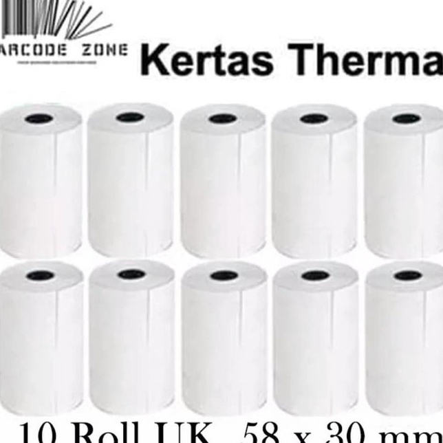 

Langsung Beli KERTAS STRUK THERMAL 58x3mm EDC Kertas Printer Bluetooth Isi 1 SEPACK CORELESS