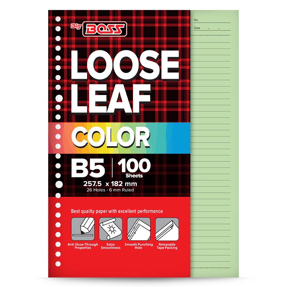 

Pasti Spesial BigBoss Loose Leaf B5 1 Lembar Green BBO LL 1 B5 19