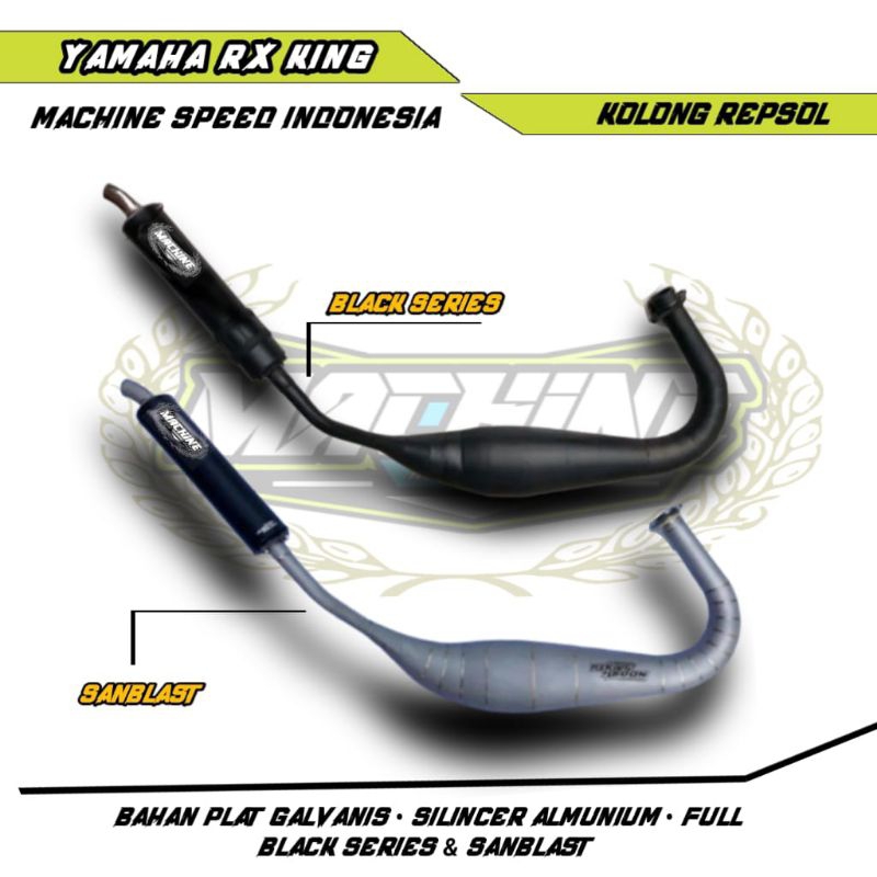 KNALPOT KOLONG REPSOL RX KING SPESIAL SANBLAST STANDAR PORTING ORIGINAL MACHINE BUKAN ABRT CMS AHAU