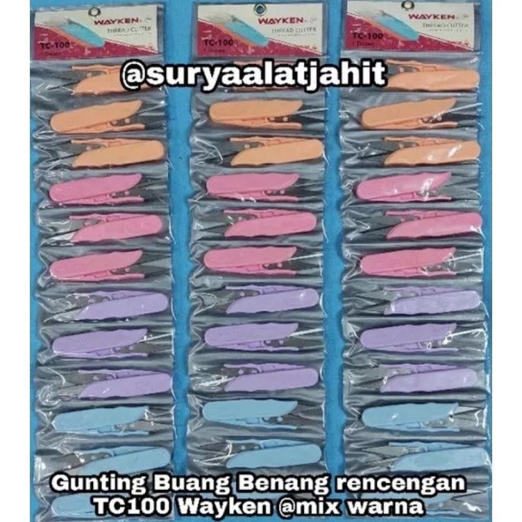 

Pabrik Gunting Buang Benang TC1 mix wrn Wayken 1lbr rp3612pcs