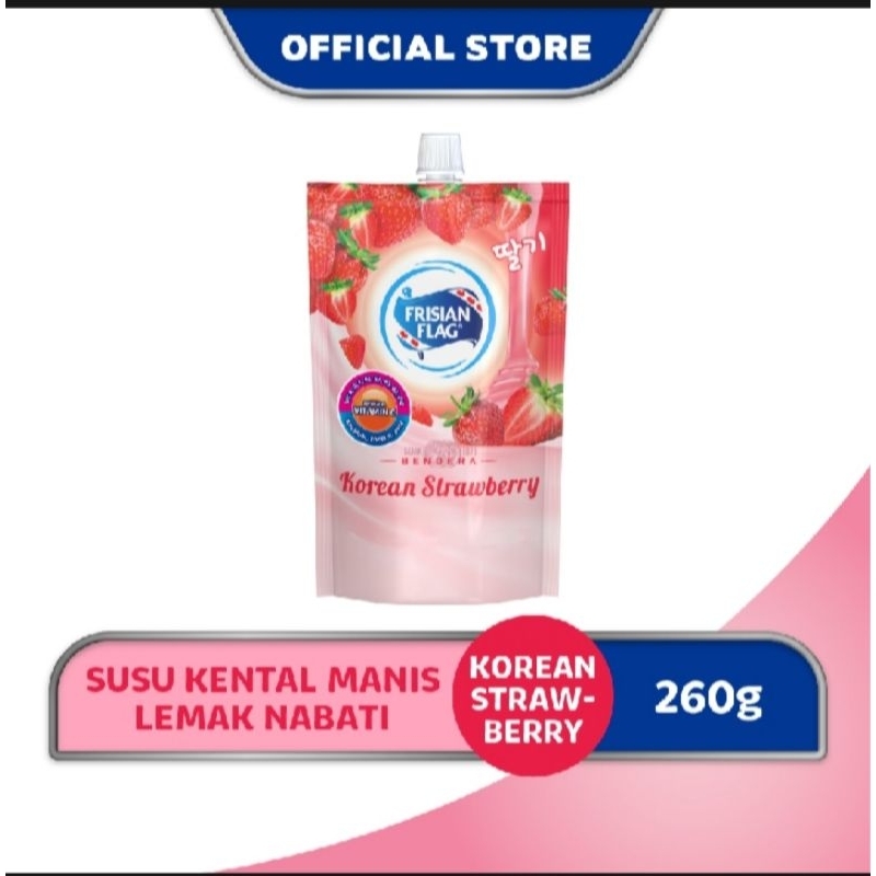 

Frisian Flag Bendera Kental Manis Korean Strawberry - Kemasan Pouch 260gram
