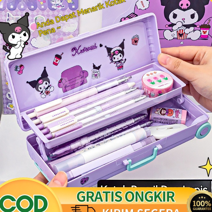

Fast Packing CODSanrio Seri Anime Kartun Pensil Kasus Troli Kotak Alat Tulis Lucu KuromiMelodyYugui AnjingPacha Anjing Pensil Kapasitas Besar Kotak Penyimpanan Alat Tulis Hadiah Anakanak