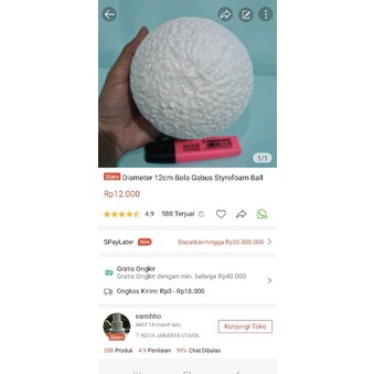 

Garansi Harga Diameter 12cm Bola Gabus Styrofoam Ball