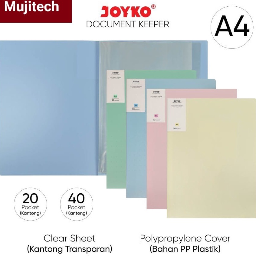 

Ready Merakyat JOYKO DOCUMENT KEEPER A4 246 POCKET CLEAR HOLDER MAP FILE DOCUMENT