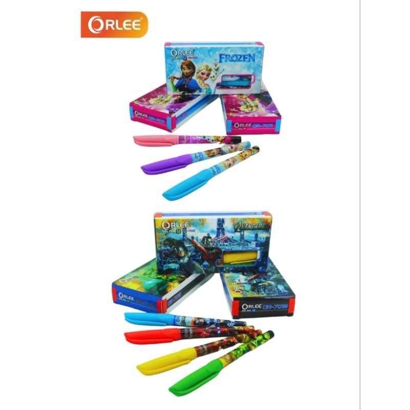 

Orlee Pulpen Gel Cair BTS Frozen Hello Kitty Isi 12 Pcs
