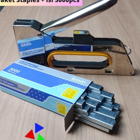 

Kejutan Spesial Staples Tembak R23 Paket Isi 5pcs Gun Tacker Stapler Staples Perekat Powerfull YUKIDO