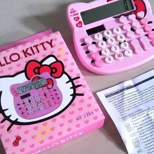 

Arrival Kalkulator Kepala Hello Kitty Pink 12 Digit HELO KITY KITI LUCU IMUT hello kitty 2288