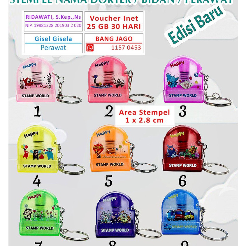 

Dapatkan Diskon STEMPEL NAMA BIDAN DOKTER PERAWAT PAKET INTERNET