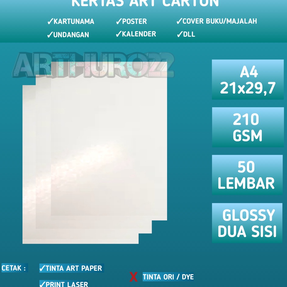 

Murah Spesial Kertas art cartonart paper 21 gsm A4 isi 5 lembarkertas art karton 21 gram A4
