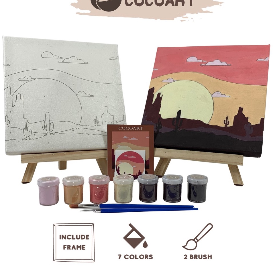 

Kirim Terpercaya Paint By Number Kit Sunset View Cocoartid l Kanvas 2 x 2 cm