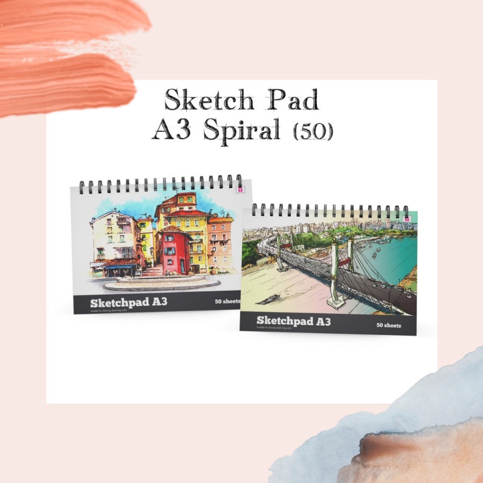 

Hadir Terpopuler Tiara spiral sketch book A3 25lbr5lbr