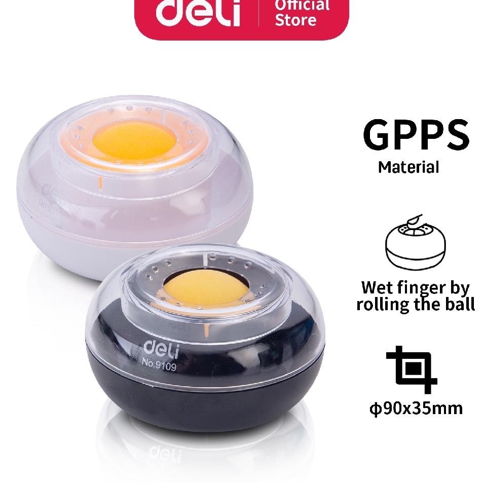 

Super Baru Deli Fingertip Roller Moistener mudah digunakan desain simple E919