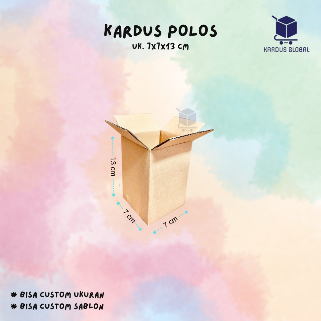 

KARDUS BOX POLOS UK 7X7X13 CM