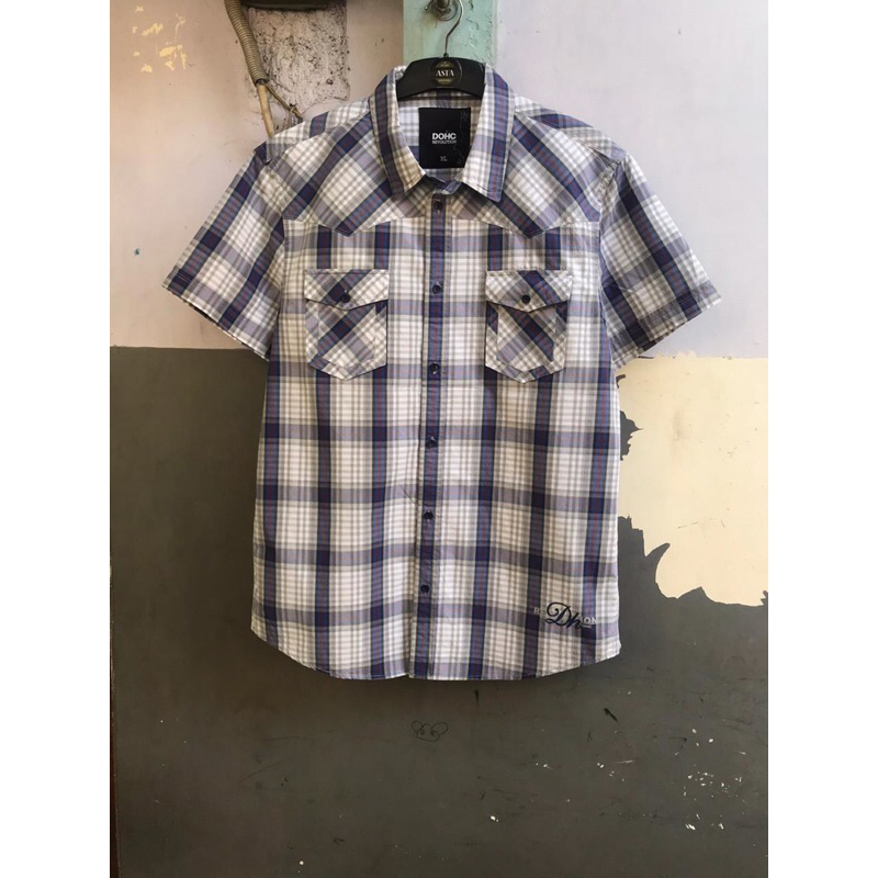 kemeja DOHC kotak-kotak preloved