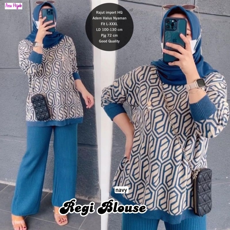 ATASAN BLOUSE WANITA JUMBO/REGI/SWEATER BLOUSE WANITA RAJUT IMPORT JUMBO LD 130 CM FIT XXXL