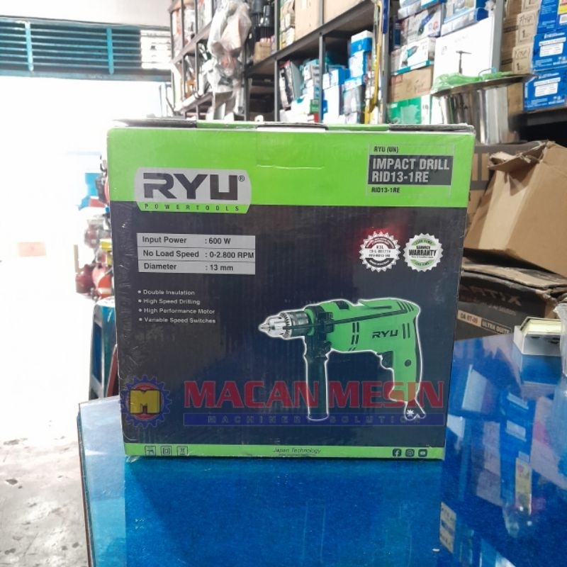 MESIN BOR RYU 13MM RID13-1RE 600 WATT
