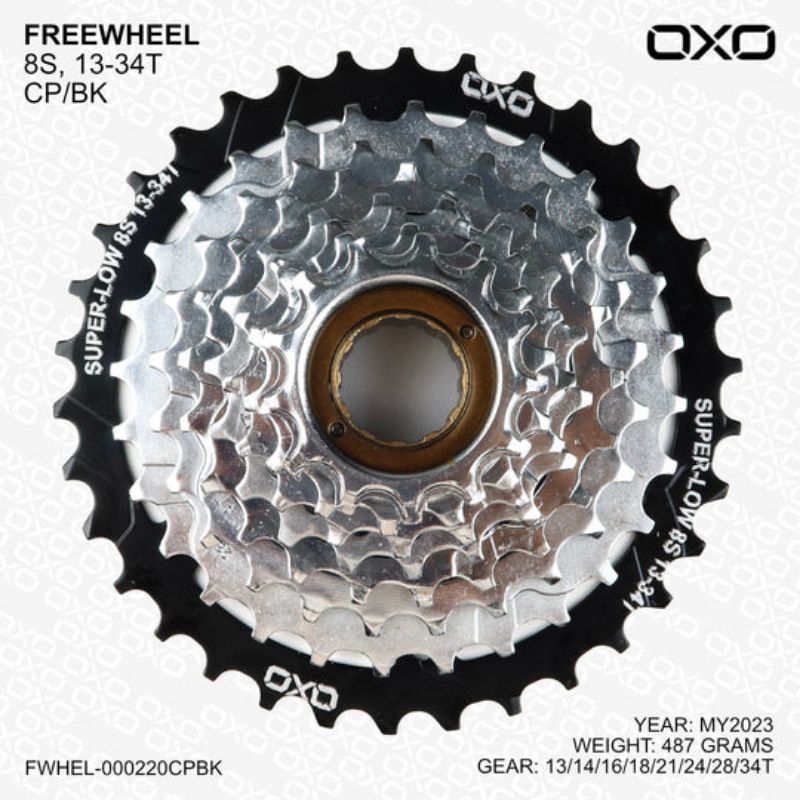 Gir Sprocket Ulir OXO 8 Speed 13-34T Gear Drat
