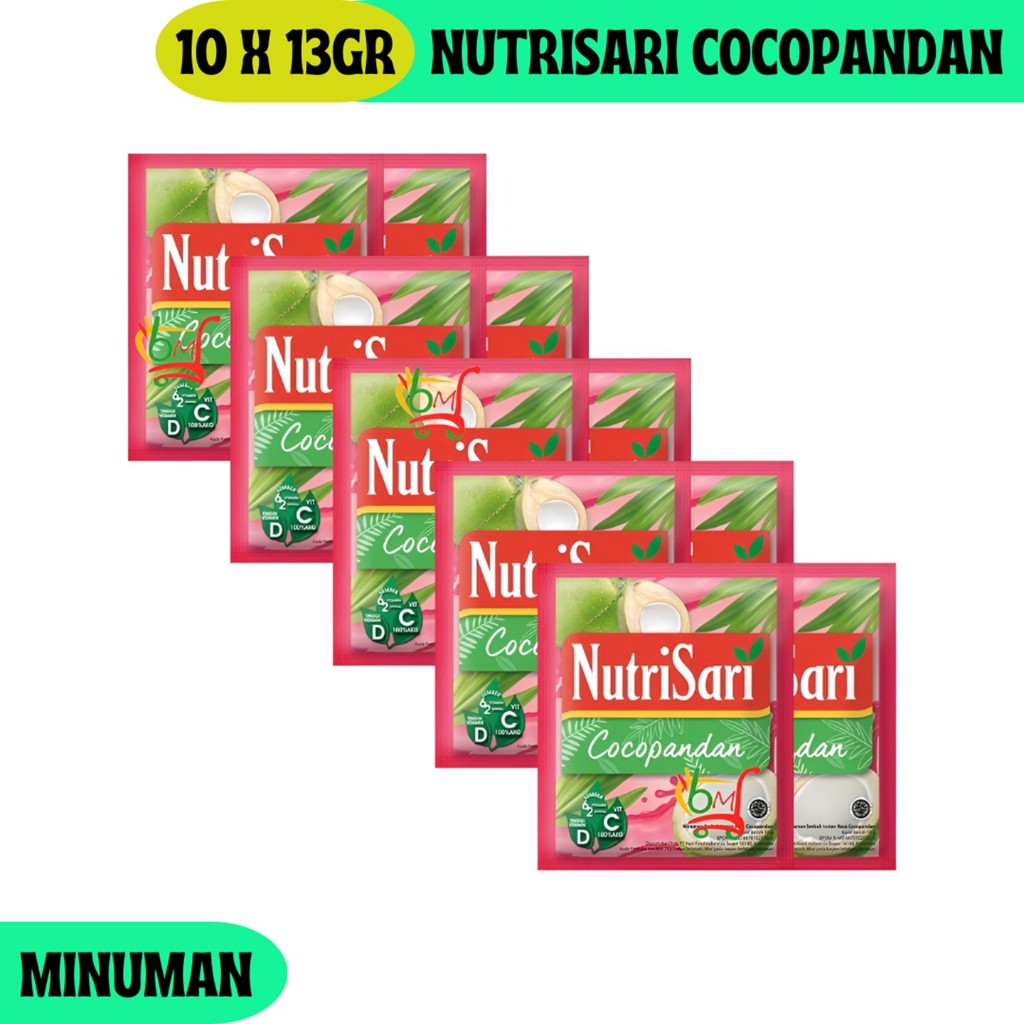 

Nutrisari Cocopandan Minuman Serbuk Kemasan Renceng 10 Sachet